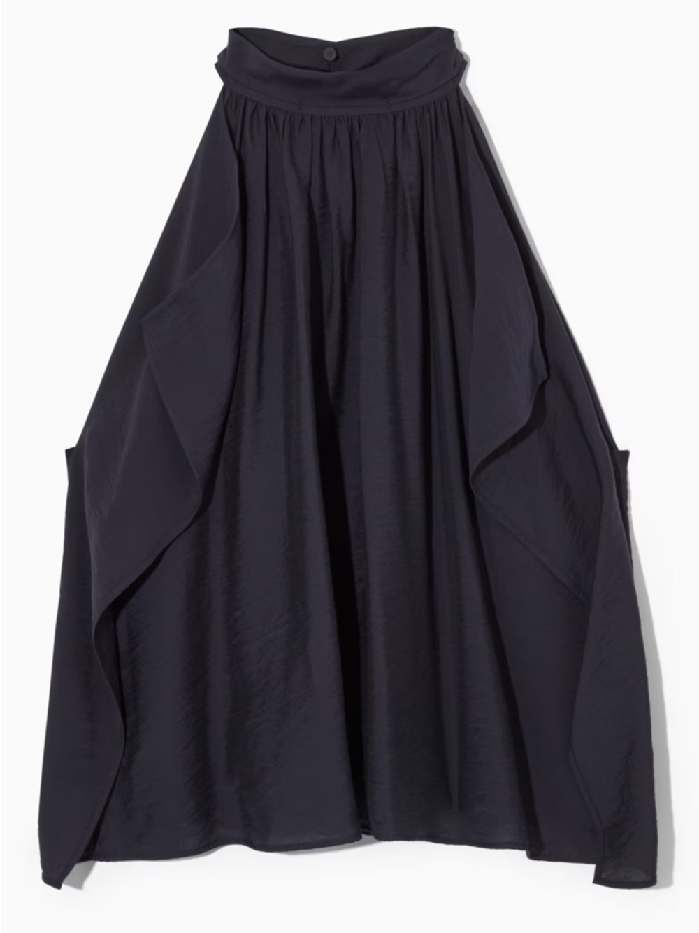 COS Floaty Halter Neck Tank Top Navy Size L